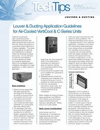 Louver Ducting Application Guidelines For Air United