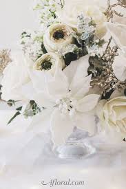 Diy Winter Wedding Centerpiece With Artificial Flowers From Afloral Com Winter Wedding Centerpieces Winter Wedding Centerpieces Diy Flower Table Decorations