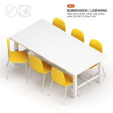 It was then i realized the polystyrene slats were not glued or welded to the aluminum frames but simply. Ikea Nordviken Dining Table With Six Leifarne Chairs 3d Model Download 3d Model Ikea Nordviken Dining Table With Six Leifarne Chairs 25877 3dbaza Com