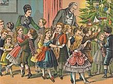 Snowman outside decorations illuminated bible 1846. Christmas Tree Wikipedia