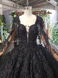 Sparkly Black Lace Ball Gown Wedding Dress With Cap Vintage Formal Dress Fd1926 Black Lace Ball Gown Lace Ball Gowns Wedding Dresses Lace Ballgown
