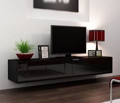 Black Gloss Tv Stands For 42 50 56 75 Inch Flat Screen Tv Cabinets With Doors Modern Tv Wall Units Floating Tv Stand Living Room Tv
