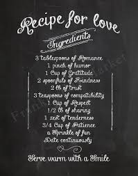 Recipe For Love Must Have Recipe For Marriage Love Quotes For Wedding Kitchen Bridal Shower