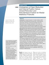 Pdf Comparison Of Open Reduction And Internal Fixation