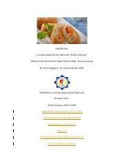 Toko mesin maksindo memproduksi dan jual aneka mesin untuk usaha dan bisnis sejak 2004. Proposal Usaha Bisnis Docx Proposal Usaha U201csalad Buah U201d Dibuat Untuk Memenuhi Tugas Mata Kuliah Pengantar Bisnis Dosen Pengajar Tajudin Se Mm Kelas Course Hero