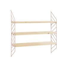 Estanteria De Pared De Pino Y Metal Rosa Charlie Maisons Du Monde Estanterias Pared Estanteria Pared