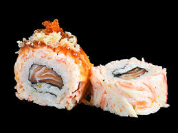 Eel, shrimp, kani and avocado with asparagus and mushrooms on the outside. Deli Sushi Menu For Delivery In University Of Sharjah Talabat