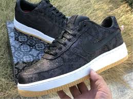 Air Forces 1 Black And Blue Fragment X Clot X Air Force 1 In All Black Cz3986 001 Nike Air Force Sneakers Men Fashion Nike Air