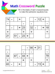 Take the following example word list: Subtraction Crossword Pdf