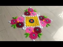 2 Minutes Rangoli Design Series Easy And Simple Method In Unique Style By Jyoti Rathod Youtu Rangoli Patterns Rangoli Border Designs Colorful Rangoli Designs