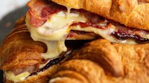 Brie, Blackberry and Bacon Filled Croissants