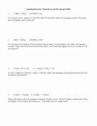 Limiting Reactant Worksheet Answers New Limiting Reactant Theoretical Yield And Percent Yield Worksheets Worksheets Free Map Activities
