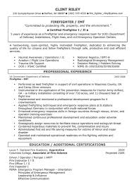 Firefighter Resume Example