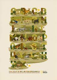 National Geographic A Z Of Endangered And Extinct Wildlife Illustrated By Elen Winata Endangered Animals National Geographic Extinct And Endangered Animals
