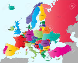 Illustration Of Europe Chart Colorful Countries Shape