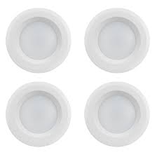 Providing the best security lighting, recessed lighting and under cabinet lighting. Utilitech Recessed Lights With Baffle Remodel Integrated Led Fits Opening 4 In Matte White 4 Pack 20361 000 Rona