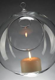 Hanging glass ball shaped tea light candle holder mini flowerpot with iron stand. Large 7 Hanging Glass Globe Candle Holder Terrarium Save On Crafts
