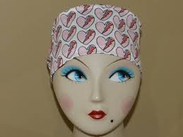 Valentine Love Bowie European Scrub Cap With Toggle/food Service/dental  Scrub Cap/women Scrub Cap/medic Scrub Cap/chemo Hat/unisex Tieback