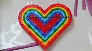 Des Creations En Perles A Repasser En Forme De Cœurs Perle A Repasser Modeles Formes De Coeur Perles A Repasser
