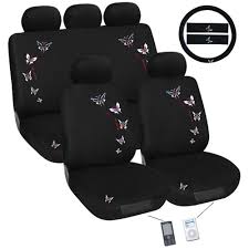 Butterfly Car Seat Cover Set Universal Fit Feminino Carros