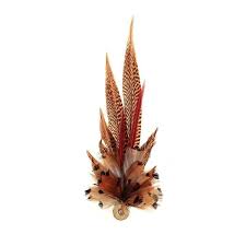 Handmade Feather Brooch Feather Crafts Feather Golden Pheasant