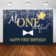 Celebrate their 1st birthday party with party supplies for boys and girls. Comophoto Mr Onederful Backdrop 5x3ft Boy First Birthday Party Blue And Gold Decoration Photography Background Tie Little Man 1st Birthday Cake Table Banner Supplies Pricepulse