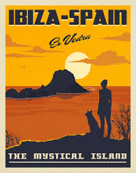 Ibiza Spain Vintage Style Travel Poster Retro Travel Poster Travel Posters Ibiza