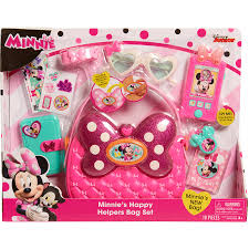 Minnie's pink and cream design features motifs of hearts, roses, rings, cupid bows, and more. Minnie Mouse Minnie Helper Bag Walmart Com Walmart Com