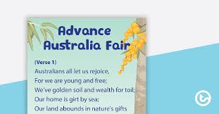 'australians all let us rejoice…', goes advance australia fair. Australian National Anthem Verse 1 2