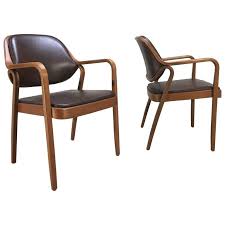Pair Of Mid Century Bentwood Armchairs By Don Pettit For Knoll Walnut From A Unique Collection Of Antique And Modern Knoll Furniture Bentwood Chairs Armchair
