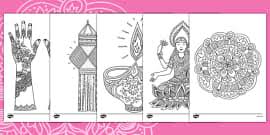 Rangoli color by numbers free download comes in high resolution when you download from our website and print it on high gsm paper for better effects. Rangoli Colouring Pages