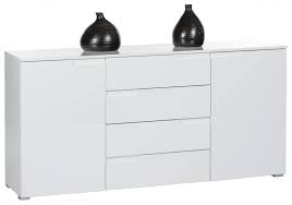 Elegantes Und Stilvolles Sideboard Mit Weissen Mdf Hochglanzfronten Das Sideboard Besteht Aus Zwei Turen Und Vier Schu Sideboard Sideboard Eiche Massiv Kommode