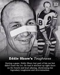 Eddie Shore was one of the most iconic and feared players in early NHL  history. Known for his toughness and physical play, Shore was a dominant  defenseman for the Boston Bruins from