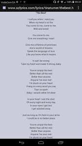 All the printables listed above come with 5 color options: Tina Turner Simply The Best Song Lyrics Best Lyrics Quotes Cool Lyrics Words Quotes