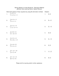 Systems equations elimination method worksheet page 89 from elimination method worksheet, source:guillermotull.com. Solving Systems Of Linear Equations Elimination Method Lesson Plan For 9th 11th Grade Elimination Math Worksheets Worksheet Math Maze Worksheet Simplifying Fractions Divided By Fractions 4th Grade Math Tutor Simple Math Facts
