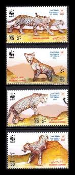 Oman 2004 Wwf Wild Animals Leopard Set Sultanate Of Oman Is An Arab Country In The Southeastern Coast Of The Arabian Peninsula Holding A Strategically Im Selo