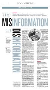 The Misinformation On Disinformation Epoch Times Newspaper Editorialdesign Newspaper Design Layout Newspaper Design Newspaper Layout