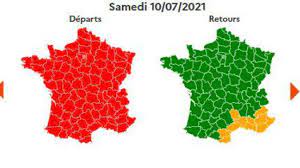 « état des communes à la fin. Bison Fute Classe Samedi 10 Juillet Rouge Dans Le Sens Des Departs Et Donne Des Conseils Pour Eviter Les Bouchons