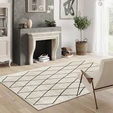 Black And Beige Rug Union Rustic Rhian Geometric Beige Black Area Rug Wayfair In 2020 Grey And White Rug Blue Grey Rug Beige Rug