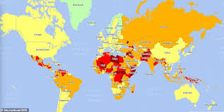 Iraq, israel, jordan, lebanon, turkey. The Most Dangerous Countries In The World For 2021 Revealed Daily Mail Online