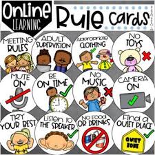 Online Meeting Virtual Distance Learning Zoom Classroom Rules Visual Cards Classroom Rules Distance Learning Digital Learning Classroom