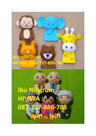 Pola gambar binatang dari kain flanel. Wa 087 737 886 788 Pola Boneka Jari Kain Flanel Pemalang Jual Bonek