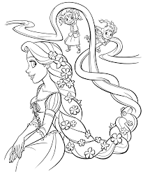 Rapunzel Kleurplaten Kinderen Spelen Met Het Haar Van Rapunzel Kleurplaten Rapunzel Boek Bladzijden Kleuren