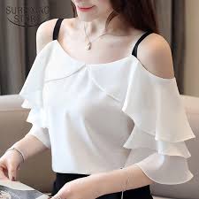 ∙ promo pengguna baru ∙ kurir instan ∙ bebas ongkir ∙ cicilan 0%. Blus Wanita Mode 2021 Kaus Wanita Lengan Pendek Kemeja Blus Sifon Putih Atasan Wanita Atasan Bahu Terbuka Leher Potong 3571 50 Blus Aliexpress