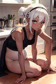 Anime Pregnant Small Tits 80s Age Sad Face White Hair Hair Bun Hair Style  Dark Skin Warm Anime Kitchen Front View Straddling Goth 3670627657297522428  - AI Hentai