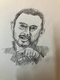 More sketching from tv. Don't suppose he's recognisable though!