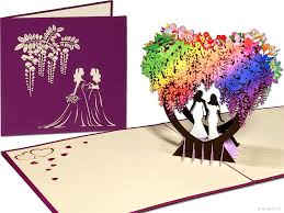 Un voeux de fête spécialement pour toi. Mariage Gay Carte De Mariage 2 Femmes Couple Nuptial Lesbien