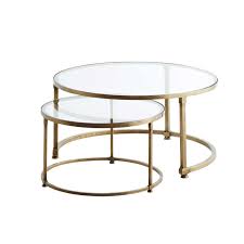Runder Goldener Sofatisch Als Set Madam Stoltz Metall Glas In 2020 Wohnzimmertische Couchtisch Set Couchtisch Sets