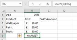 Excel Meaning How To Fix Errors Jpl Staffordshire The Uk