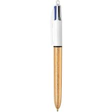 Par son évocation du luxe et du cl. Bic 4 Couleurs Stylo A Bille 4 Couleurs 1mm Corps Texture Dore Givre Pas Cher Bureau Vallee